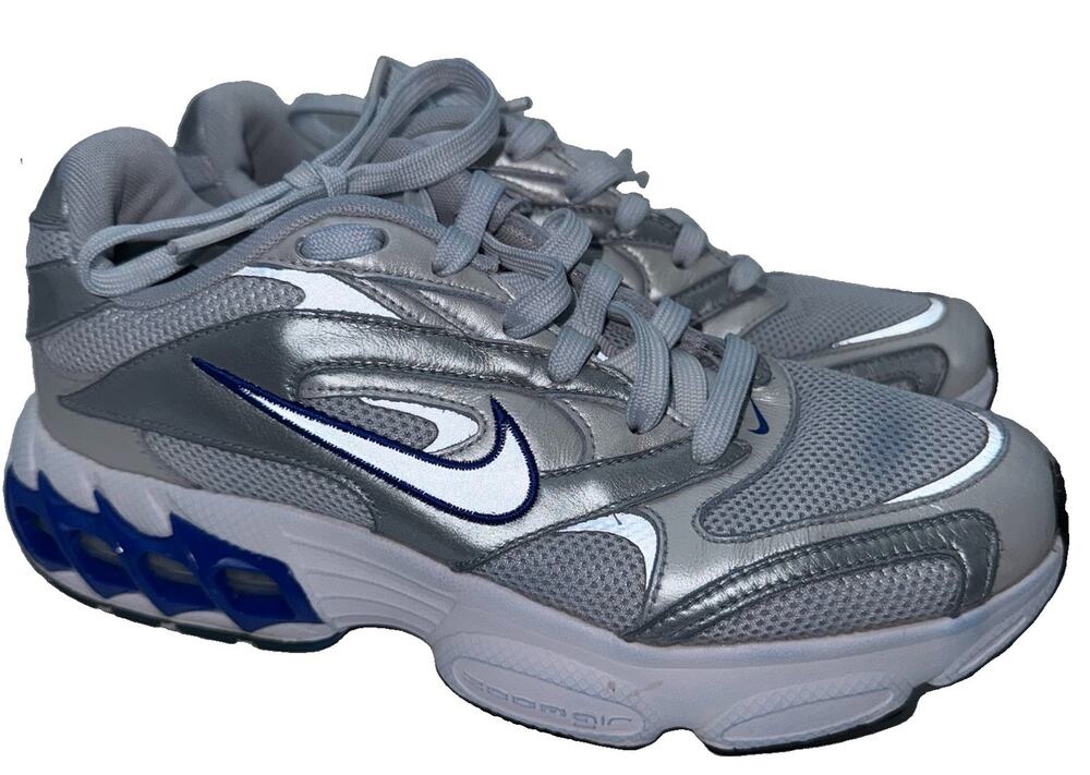 Nike Zoom Air Fire Metallic Silver Blue White Women’s Size 9 DX3217-043